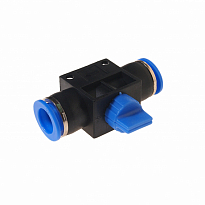 Фитинг RF-SHVFF12-12 для пластиковых трубок с краном 12х12мм ROCK FORCE /1 NEW